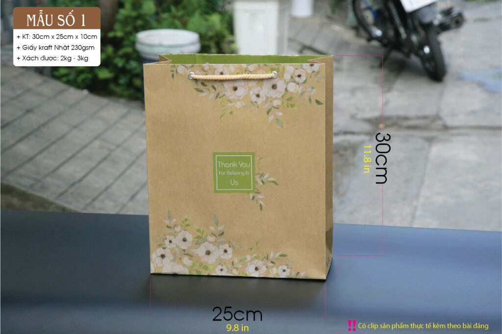 Túi giấy môi trường được sản xuất tại cty Vũ Thị
