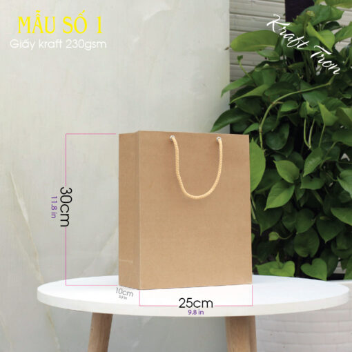 Mẫu số 1 phiên bản kraft trơn - Eco friendly paper bag made in Vietnam