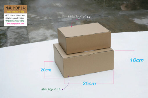 Hộp giấy carton 3 lớp sóng E do cty Vũ Thị sản xuất và phân phối