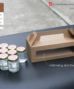 kraft box with clear window