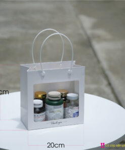 Mẫu 60 size M - Túi mica trắng - Paper bag with clear window