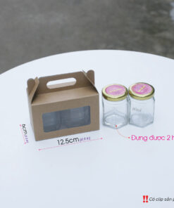 Brown kraft small cake boxes with window