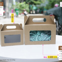 Brown kraft small cake boxes with window